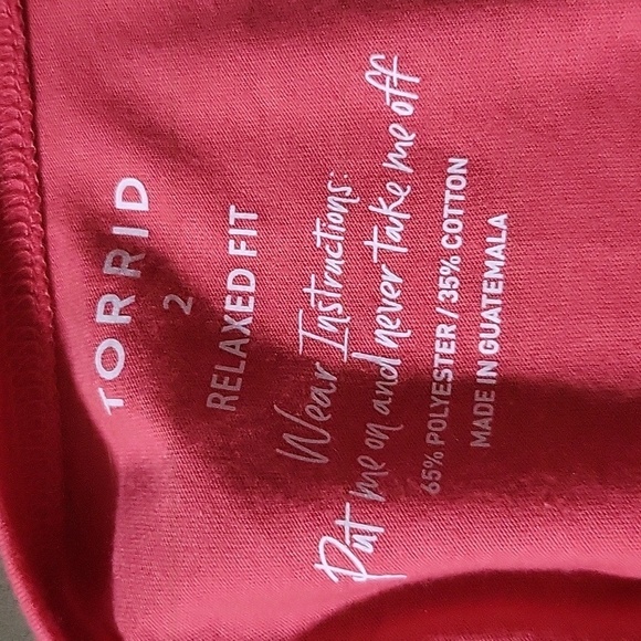 TORRID Pink Crew Neck Cotton Blend Mesh Short Sleeve Tee Casual Plus Size 2 - Picture 5 of 5